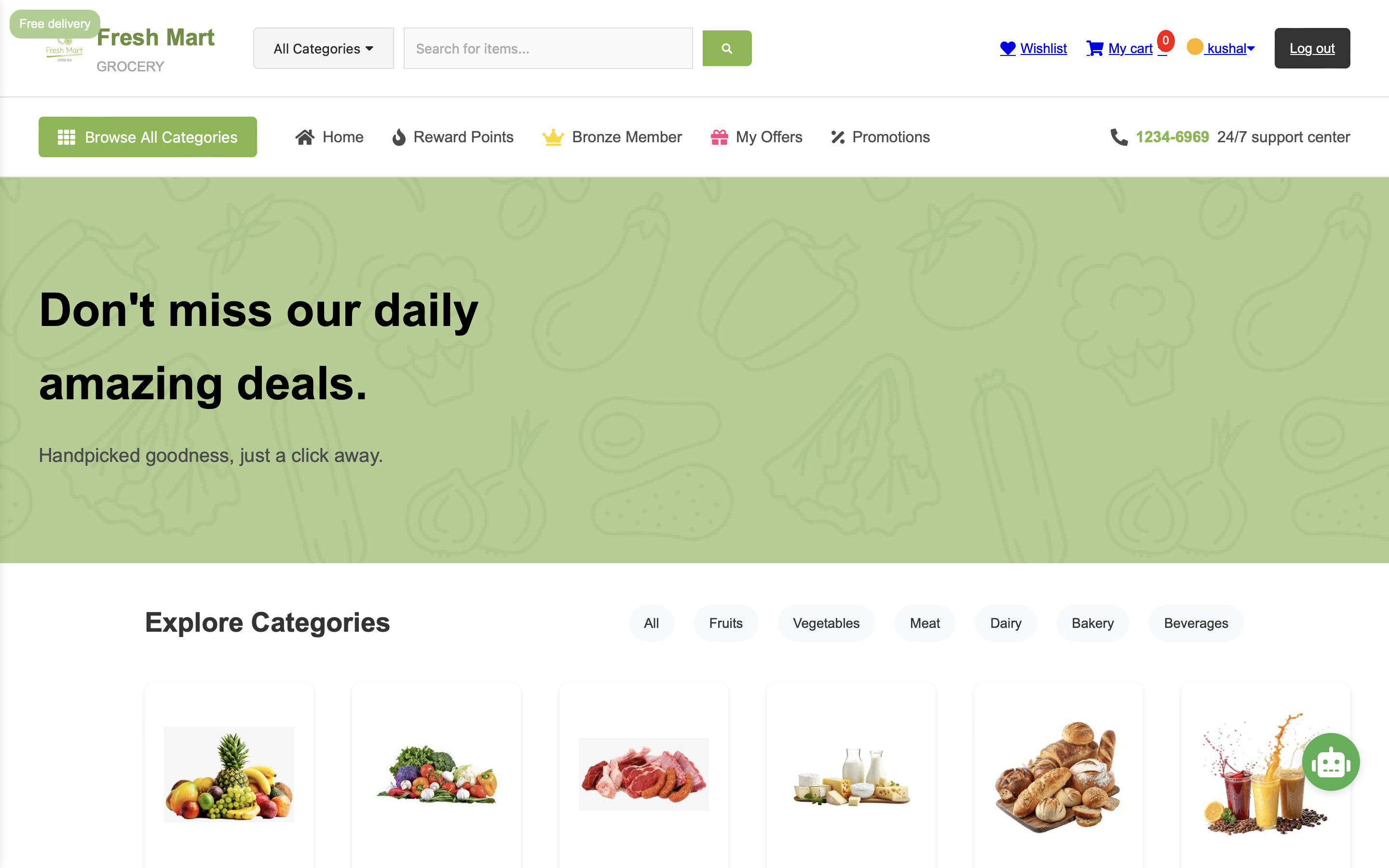 Fresh Mart Grocery Portal